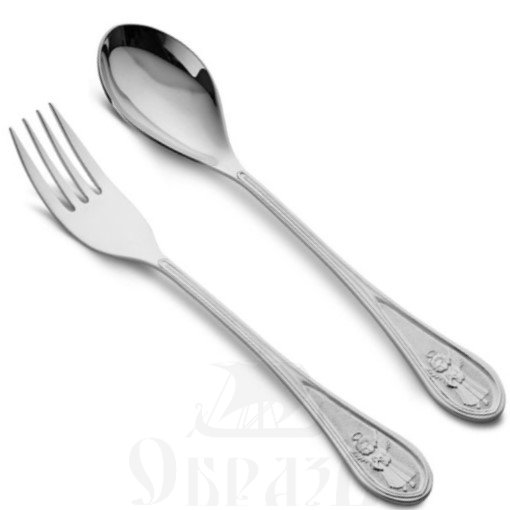 ложка детская "ангел" (русские самоцветы 27699) серебро 925 пробы